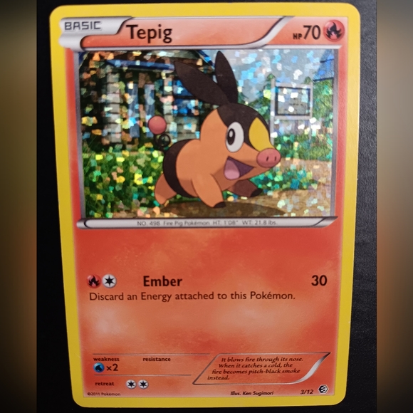 Tepig Pokemon Card - 2011 McDonalds Promo - 3/12 Rare Holo - Picture 2 of 9
